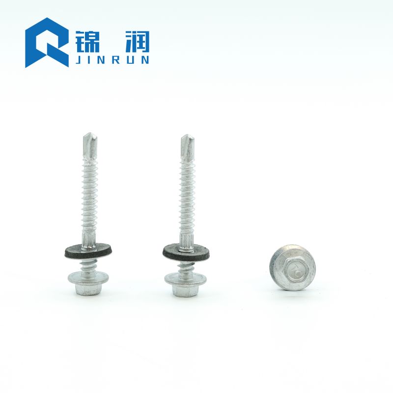 Hex Flange Head Self Drilling Screw With Knurling Two Thrad Ruspert