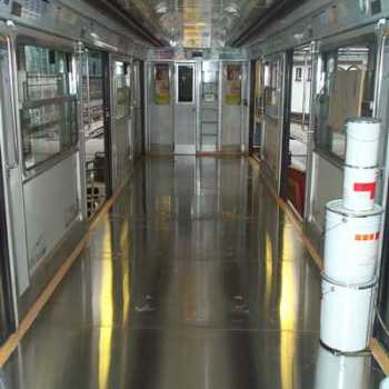 Train wagon with aluminium floor panels by Alfipa.