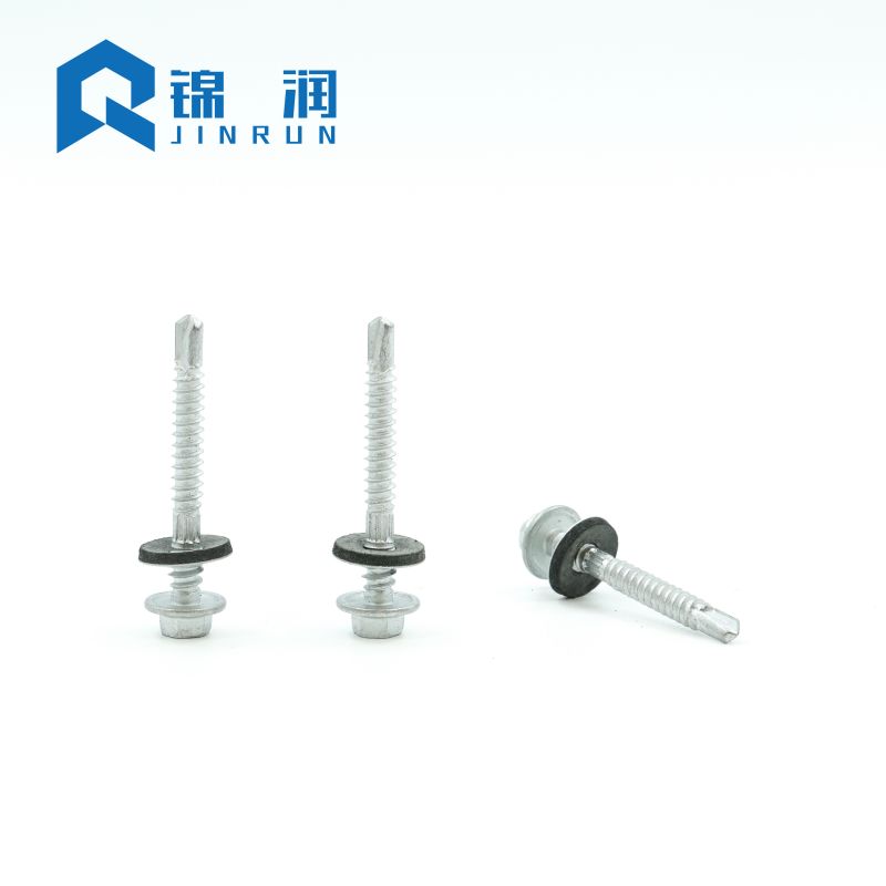 Hex Flange Head Self Drilling Screw With Knurling Two Thrad Ruspert