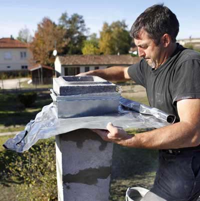 Chimney cladding made of Aluminium